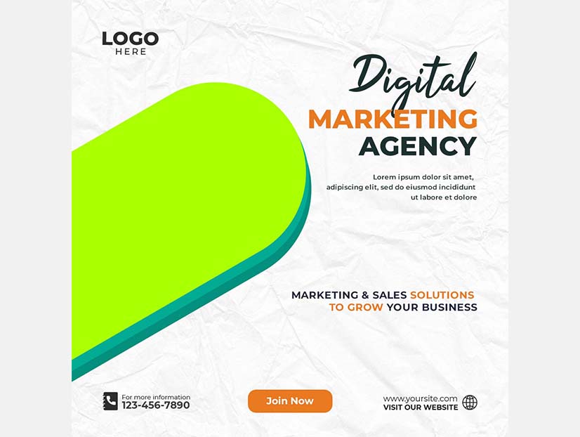 Digital marketing social media post